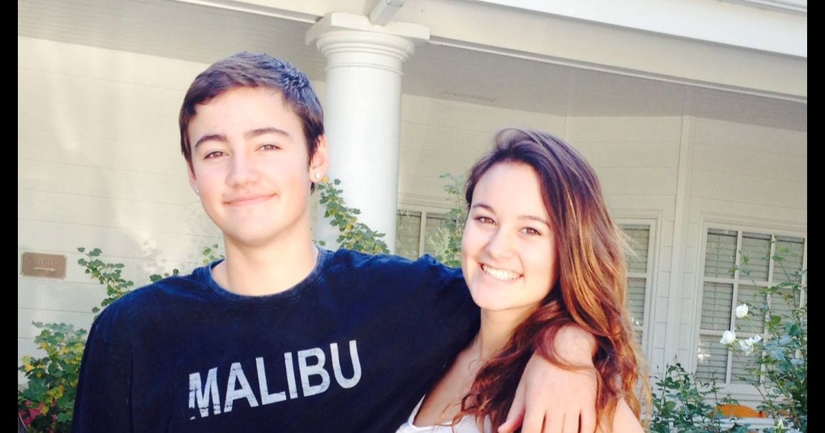 Bailey Jean Cypher posing for photoshoot  with her brother Beckett Cypher